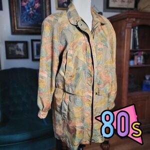 Super Rare Vintage 80s German PH Camo Silk Parka Jacket Camouflage - XL